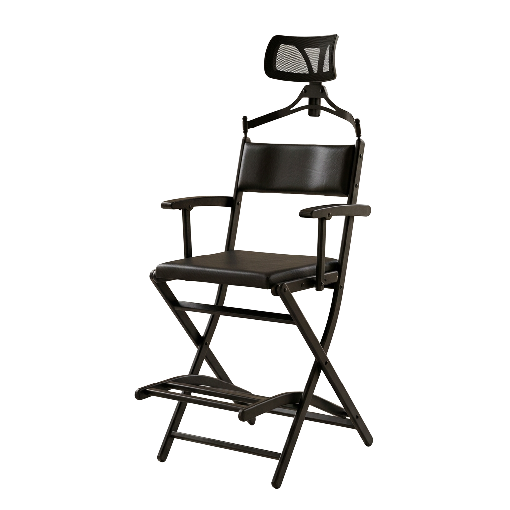 Isolated black Attrevo Director Chair, AI product study